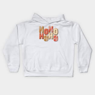 Ho Ho Ho Ho Christmas Cookies Lettering Design Kids Hoodie